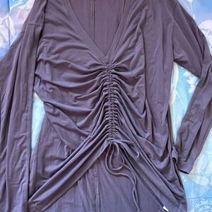 Athleta Plum V-Neck Active Top